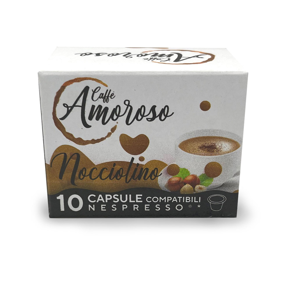 BOX 10 Capsule Caffè Amoroso Nocciolino – Nespresso - CAFFE' AMOROSO